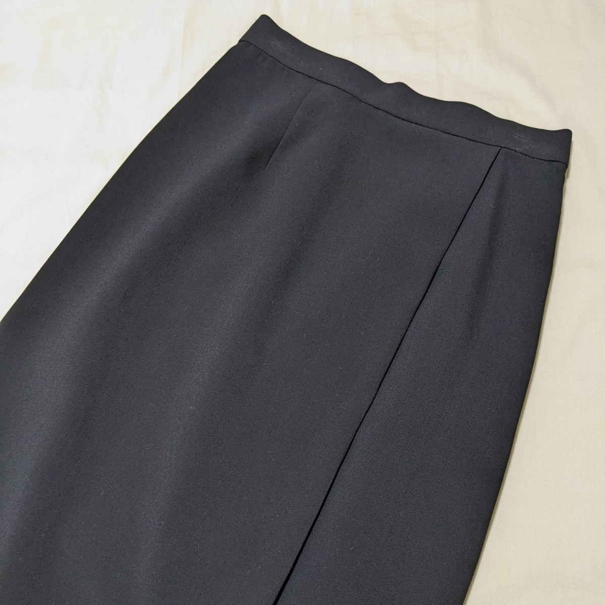 ☆FB101 GALLORIA ギャローリア フォーマル レディース L 膝丈 膝下 スカート 黒 無地 ビジネス セレモニー拍卖