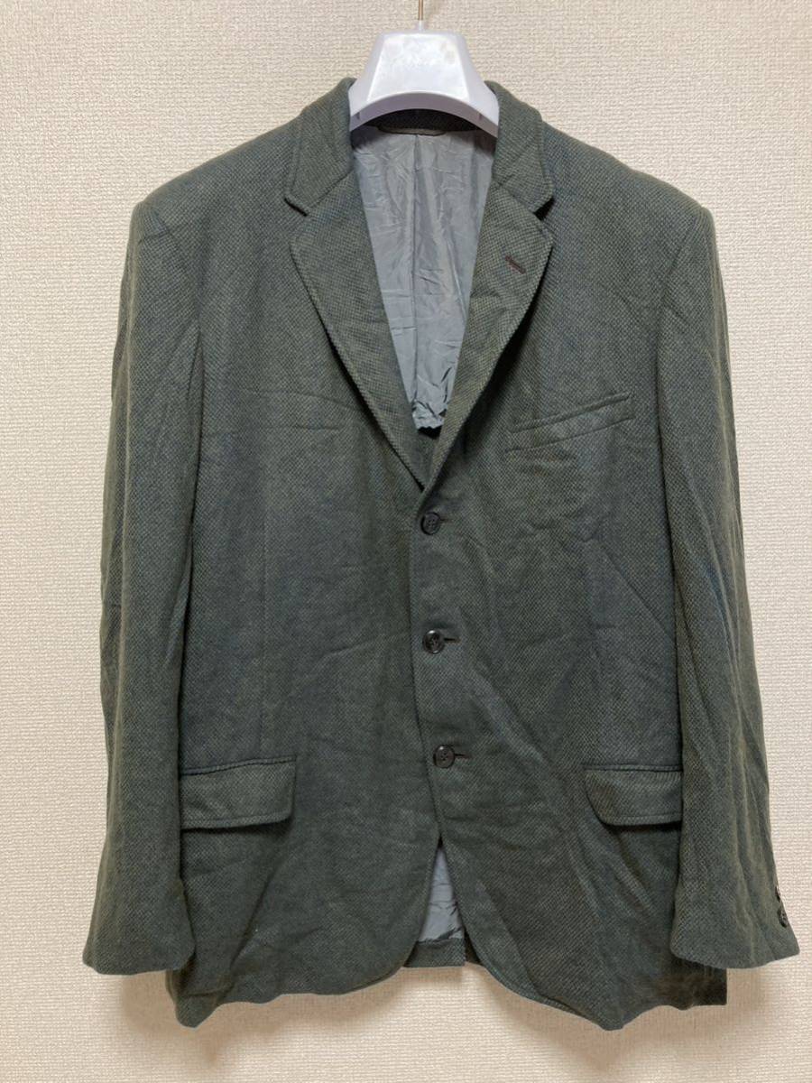 60's USAヴィンテージ テーラードジャケット Duncan Park Clothes ユニオンチケット 40 /3B ウール オリーブ系 背抜き拍卖