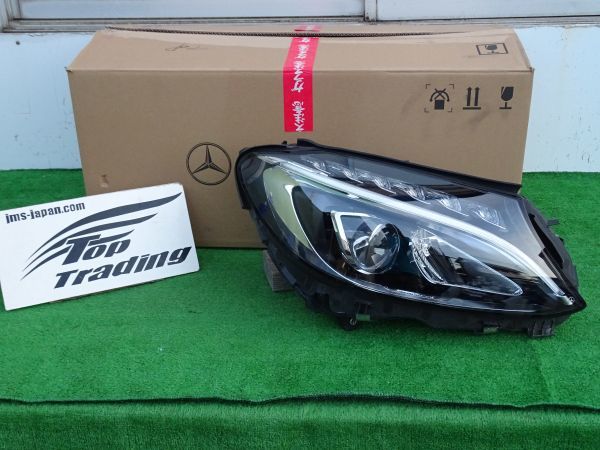 L2571vc ベンツ純正 C180 W205 前期 右 スタティックLEDヘッドライト A2059064003 (A2059067603/A2059067602/A2059063961)拍卖