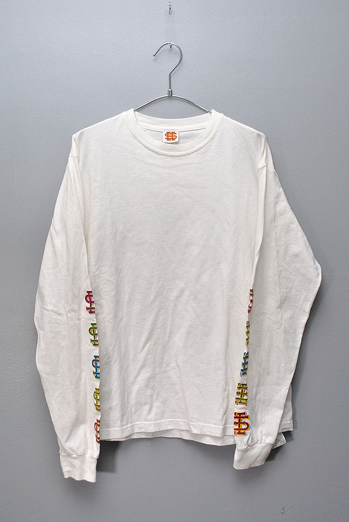 SEE SEE アームプリント L/S Tシャツ シーシー/長袖Tシャツ/ロンT/ホワイト/M拍卖