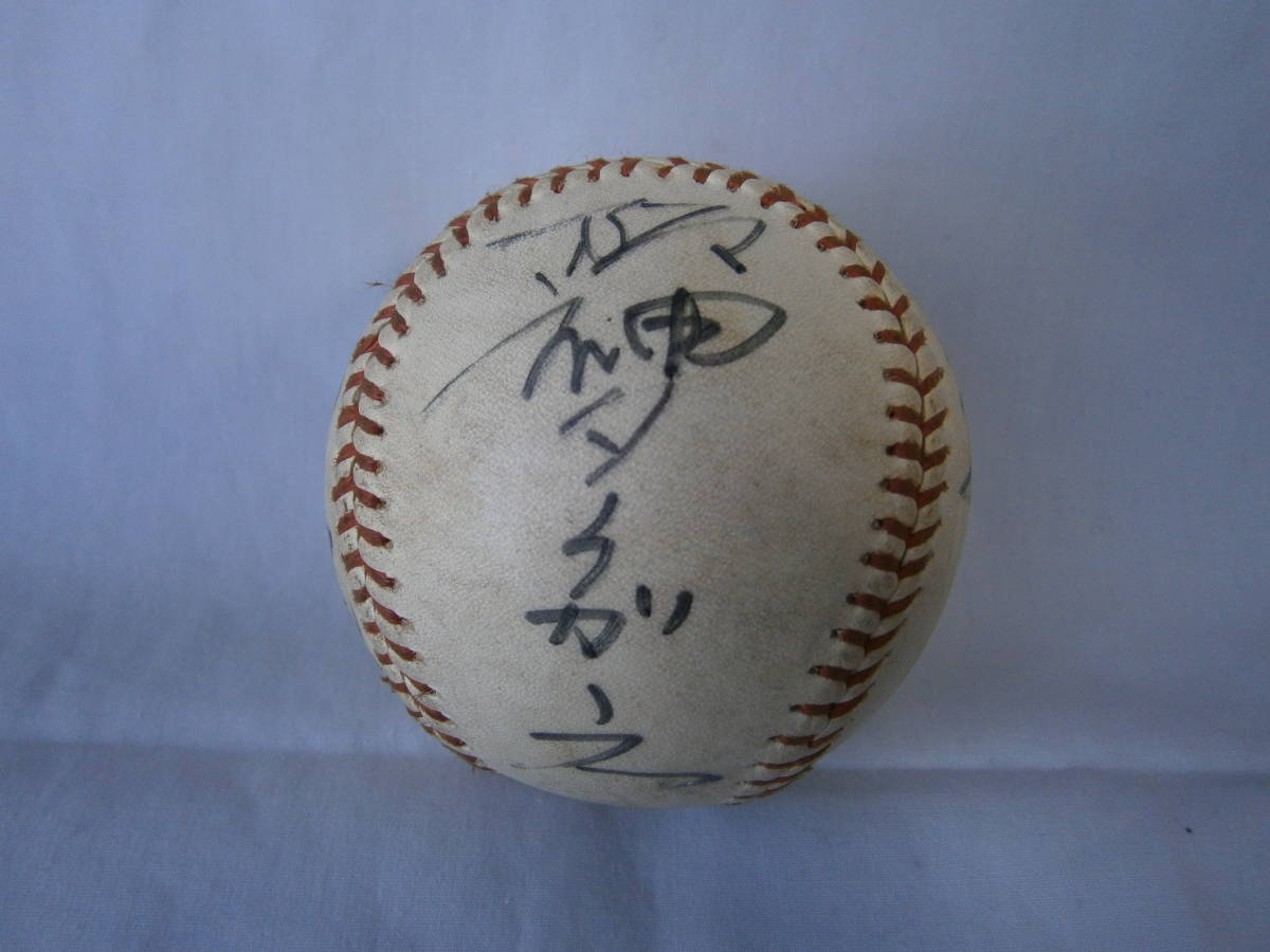 ビンテージ 阪神タイガース 1980年代 直筆サインボール1個 大町定生/池内豊/福間納 拍卖