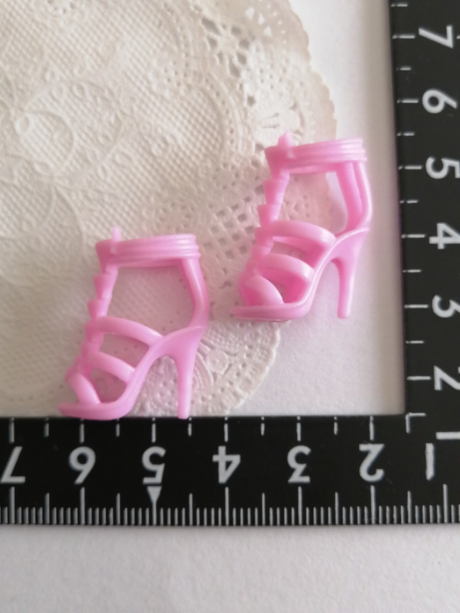 4r0210 ドール用 bマーク バービー 靴 シューズ ピンヒール ピンク サンダル ハイヒール 拍卖