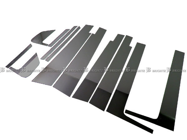 フリード スパイク GB3 GB4 超鏡面 ステンレス ブラック メッキ ピラー パネル バイザー有用 12PC カバー PIL-BLA-313拍卖