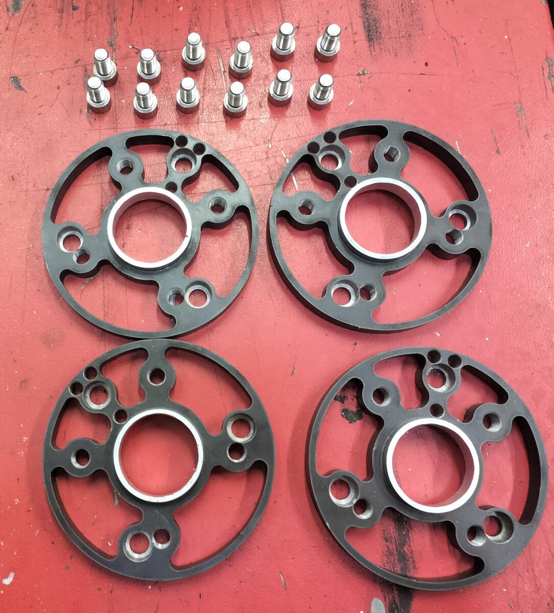 4枚セット MC01スマート4穴PCD100変換スペーサー16mm試作品拍卖
