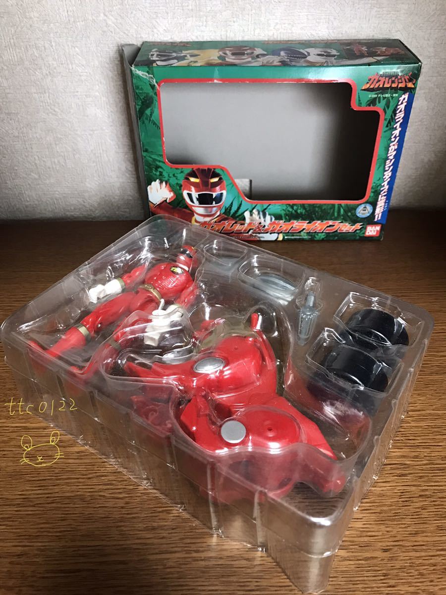 未使用(箱開封,取説欠品) BANDAI(バンダイ) 百獣戦隊ガオレンジャー フィギュア【ガオレッド&ガオライオンセット】送料660円拍卖