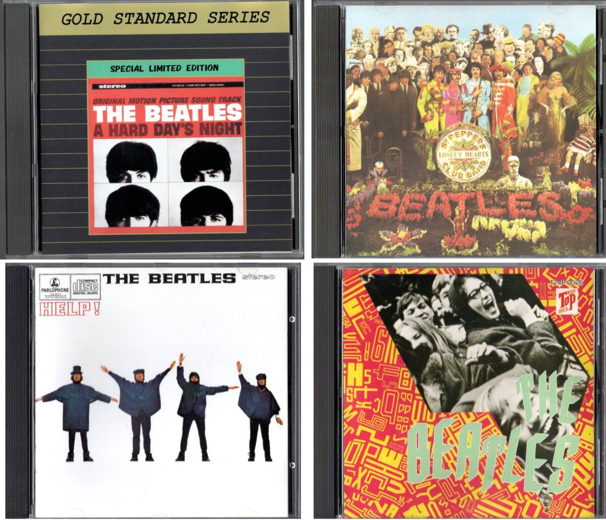 4CD【HARD DAY'S(US) / Sgt. Pepper (Italy) / HELP!(USA) / BEATLES TOP(Japan)】Beatles ビートルズ拍卖