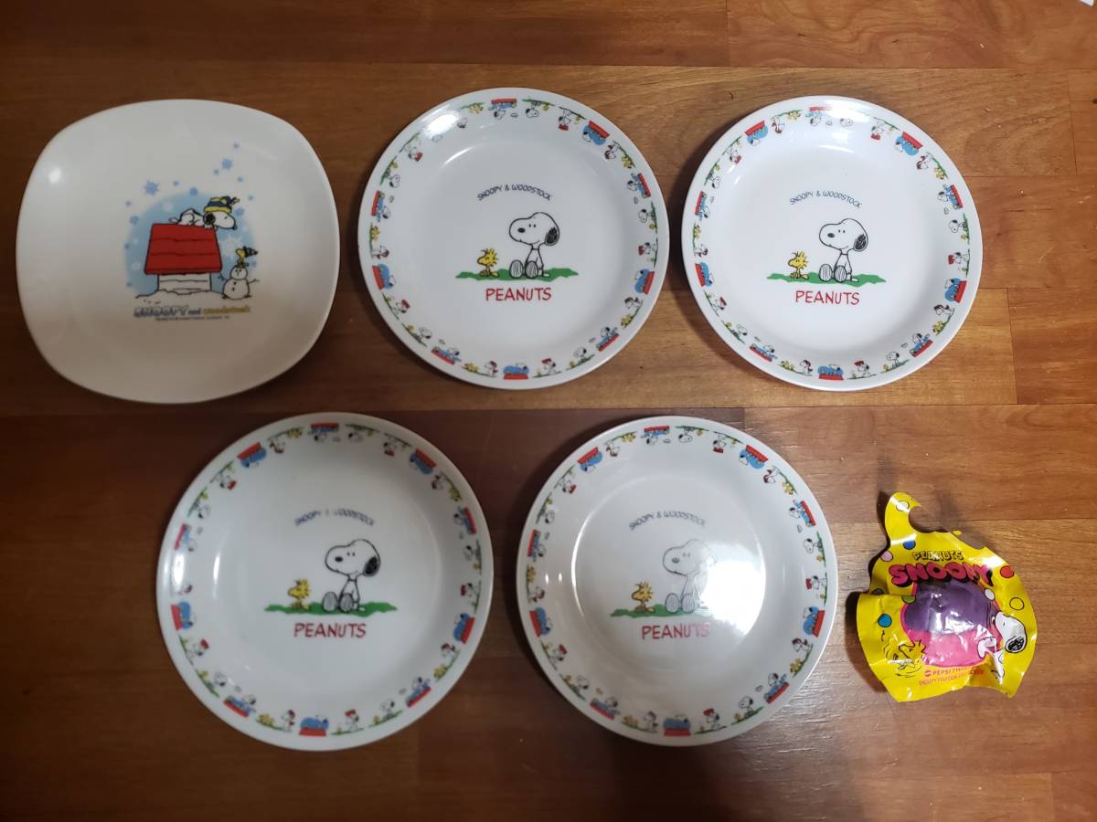 スヌーピー お皿 5枚 KFC ローソン&お手玉 diet PEPSI Twist拍卖