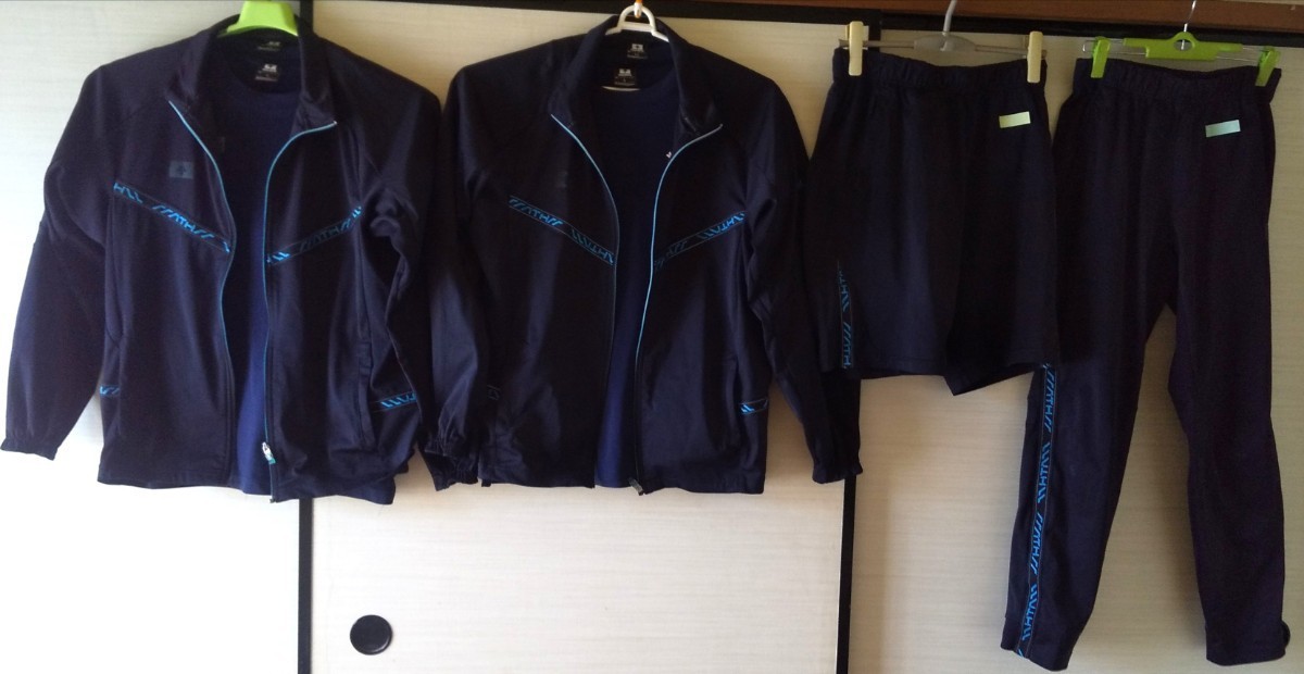 体操服・ジャージL-LL メンズ 紺6点セット★学校/ランニング/トレーニング/演劇 けいこ拍卖