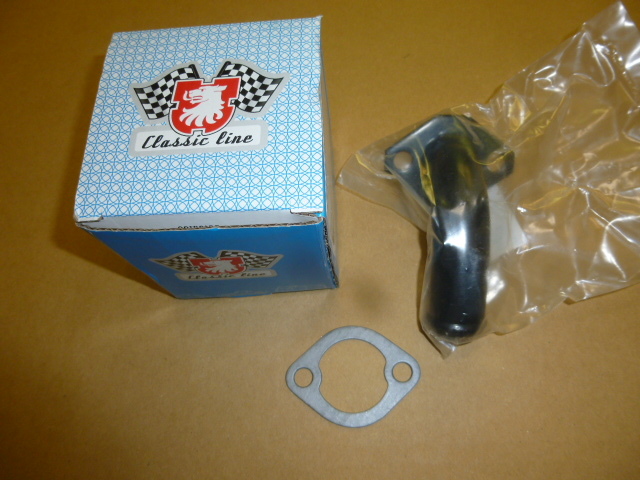 ヴァナゴンT3/カラベルT3用クーラントフランジ(スチール製)新品ガスケット付拍卖