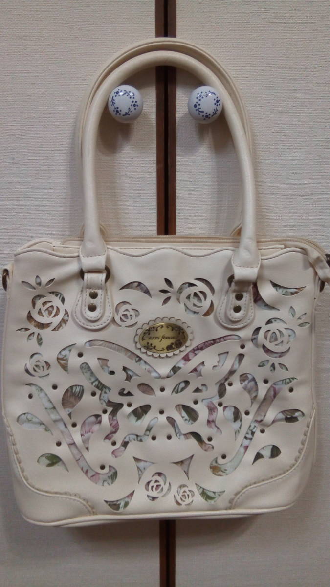 @訳あり美品 axes レディース ブランドショルダーバッグ ハンドバッグ 白拍卖