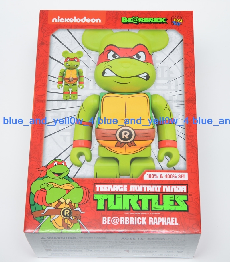 ■新品 未開封 BE@RBRICK Raphael 100% & 400% MEDICOM TOY フィギュア ティーンエイジ・ミュータント・ニンジャ・タートルズ ラファエロ拍卖