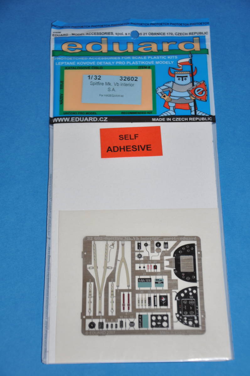 エデュアルド 1/32 イギリス空軍 スピットファイア Mk. Vb 計器盤 内装 ハセガワ 用 エッチングパーツ Eduard 32602 Spitfire Mk.Vb拍卖