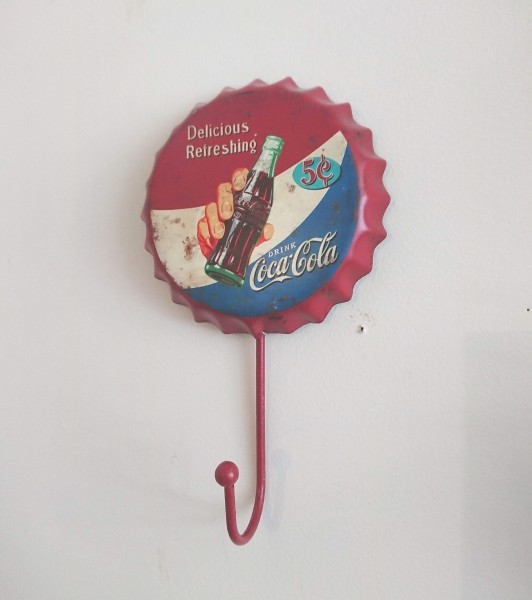 新品&即決◎ビンテージ風コーラのハンガーフック☆coca-cola☆レッド レトロ 拍卖