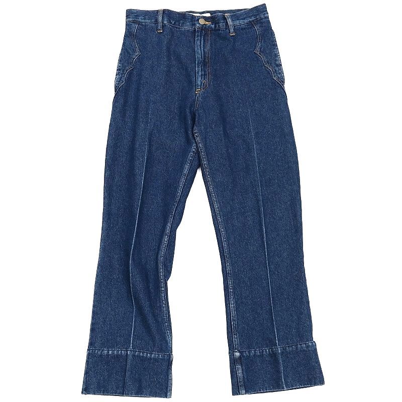 A05211 美品 20AW TOGA PULLA/デニム パンツ 【サイズ:36】 ブルー TP02-FF221 トーガ プルラ レディース拍卖
