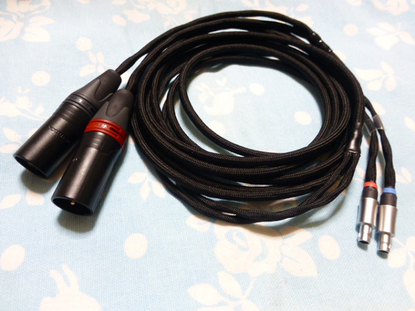 SENNHEISER HD800 HD800S HD820 Cascade ケーブル MOGAMI 2534 300cm XLRコネクタ 3ピン×2 かなり長め (カスタム対応可能 ) Campfire拍卖