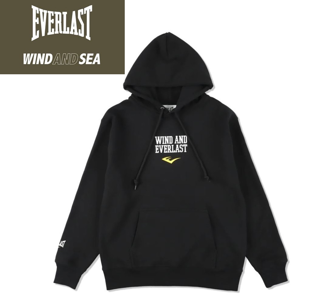新品未開封★WDSxEVERLASTx春に散る★HOODIE/BLACK/L/WINDANDSEAウィンダンシーエバーラストコラボフーディ―パーカー黒拍卖
