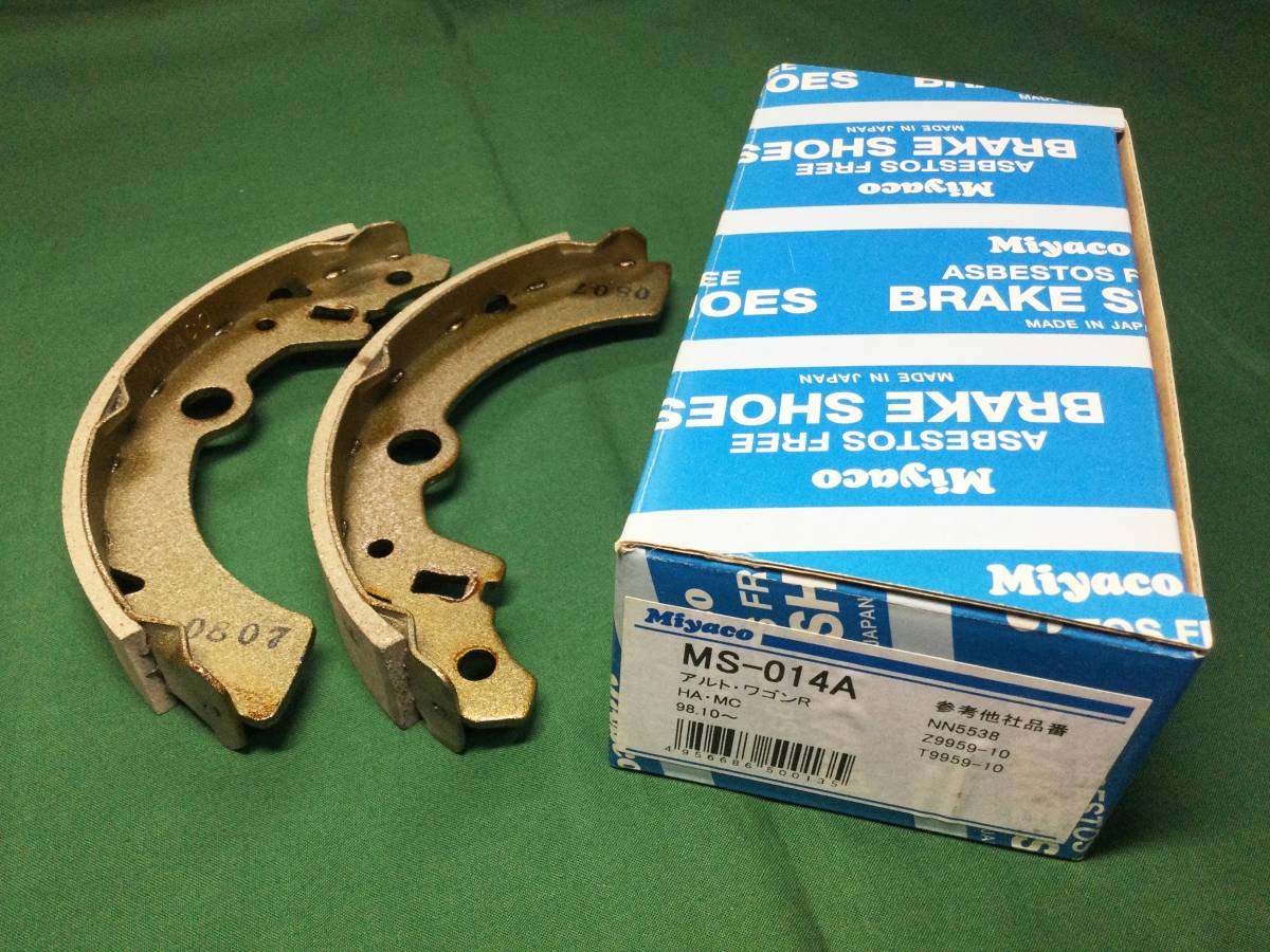 Miyaco MS-014A ブレーキシュー アルト・ワゴンR HA・MC 参考他社品番 NN5538 Z9959-10 T9959-10 保管品拍卖