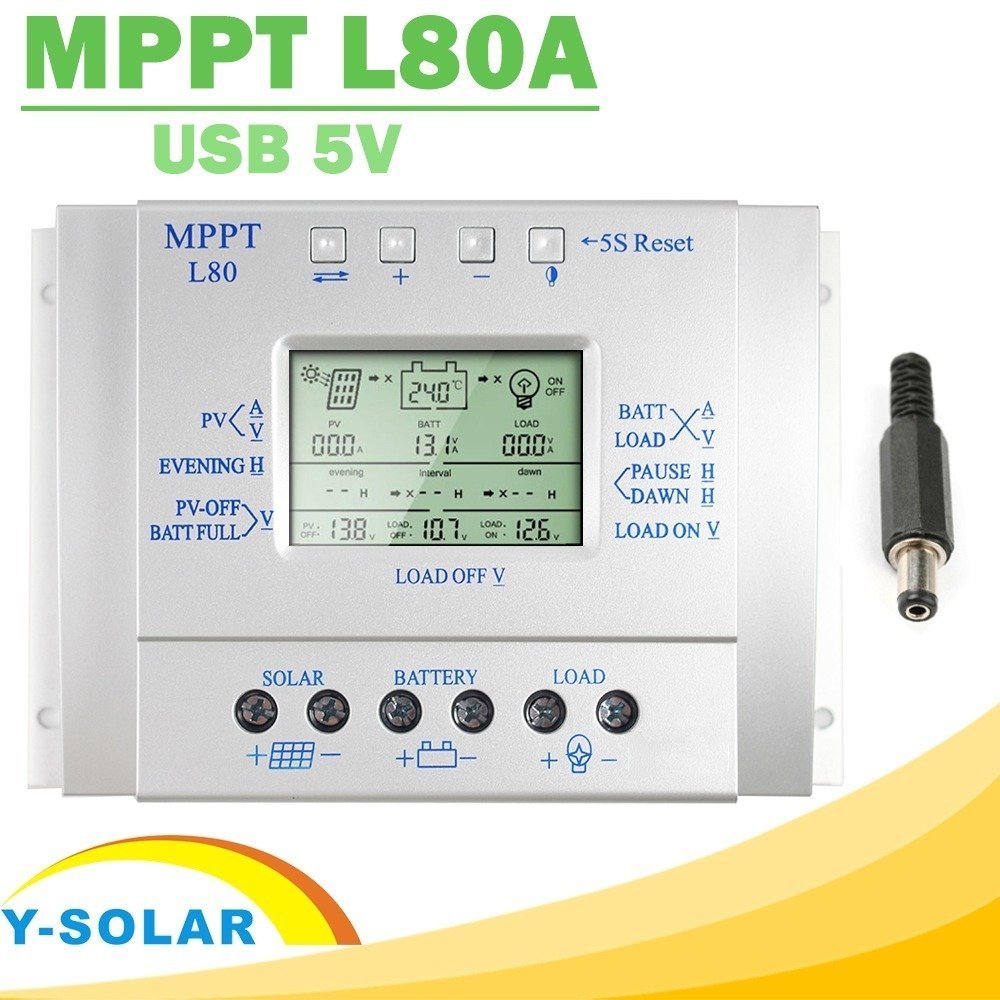 12V1000W/24V2000W自動切換 80Aチャージコントローラー(MPPT L80 ZCL1357拍卖