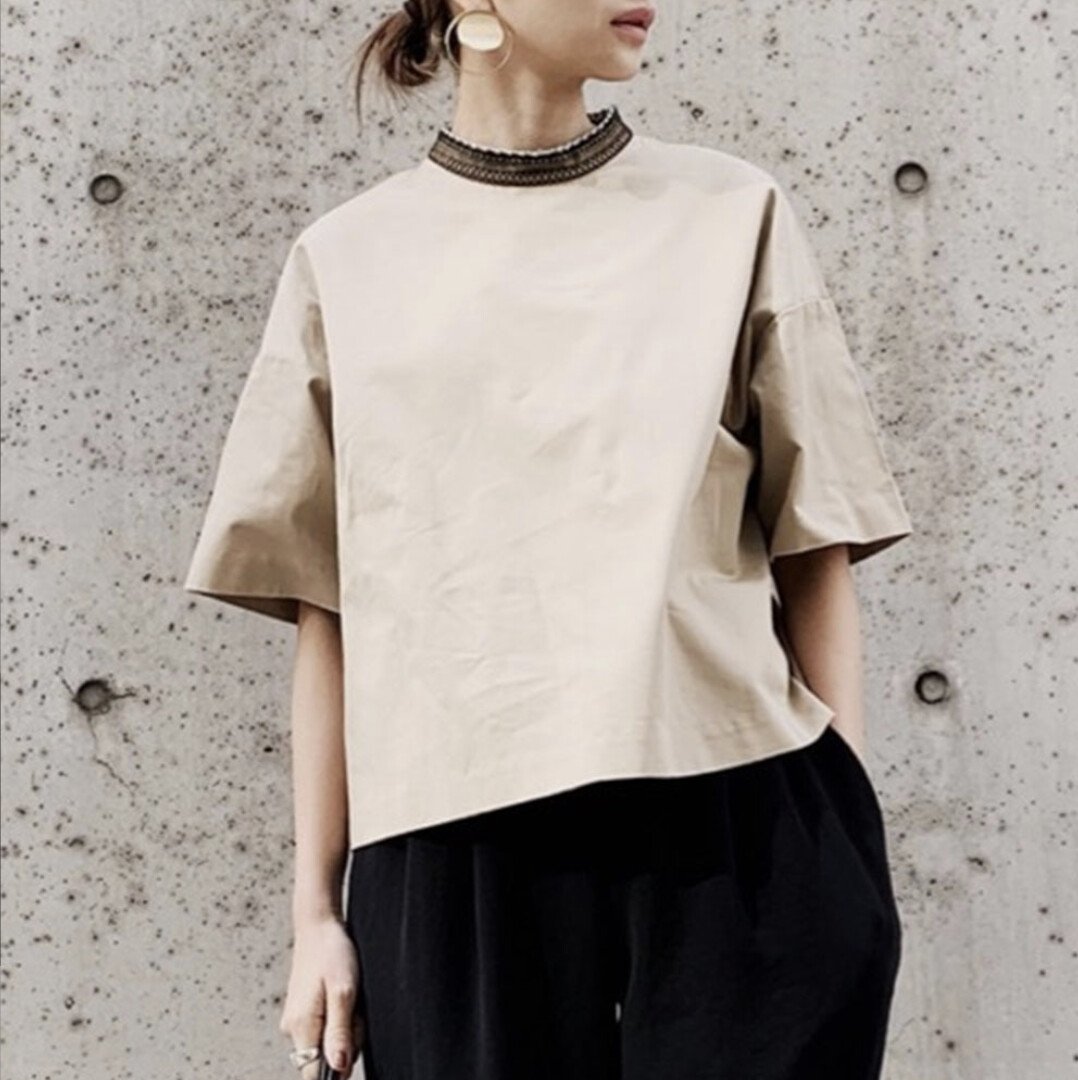 NEW! 新作 レディース ゆったり 詰襟 ブラウス Tシャツ BQ97拍卖