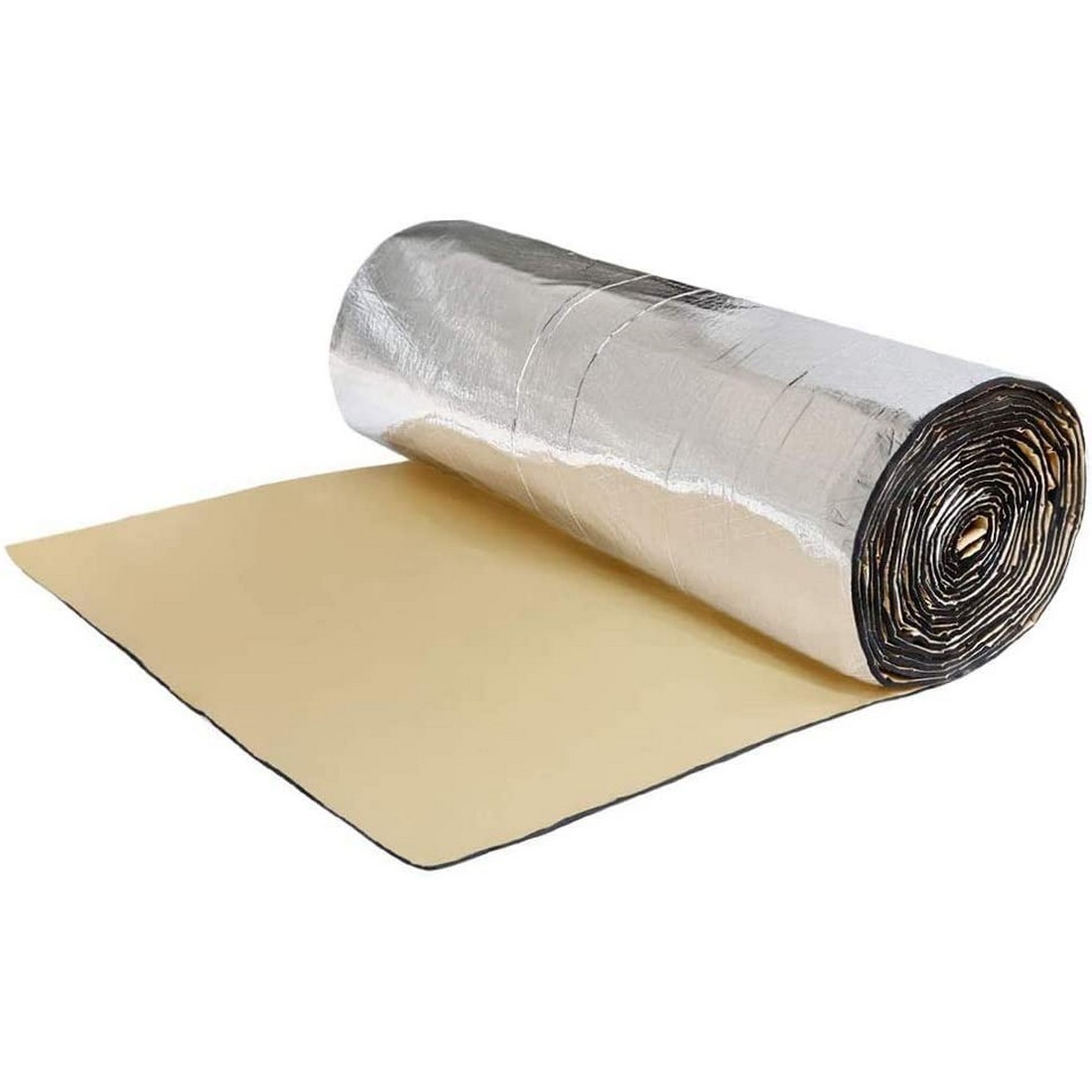 LDL1277# 車用断熱マット 遮音防音材料 断熱マット ドア断熱 アルミ箔 フォーム シルバー 熱反射 エンジン用 遮音材料 防音材料 厚さ5mm 10拍卖