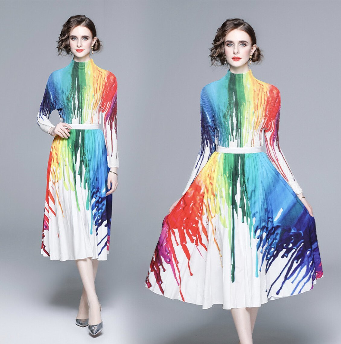 NEW! 夏 新作 レディース 長袖 ワンピース BQ132拍卖