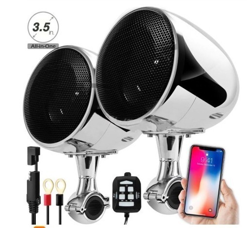 バイク用・高性能 4 インチ防水オートバイ bluetooth スピーカー・2個セット LXL503拍卖