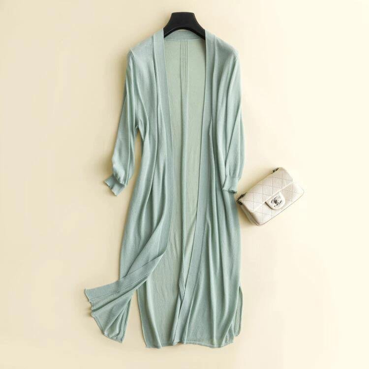 ロングカーディガン 薄手 夏 カーディガン レディース 春夏 ロング 七分袖 uvカット シースルー 透け感 ボタンなし 大きいサイズ拍卖