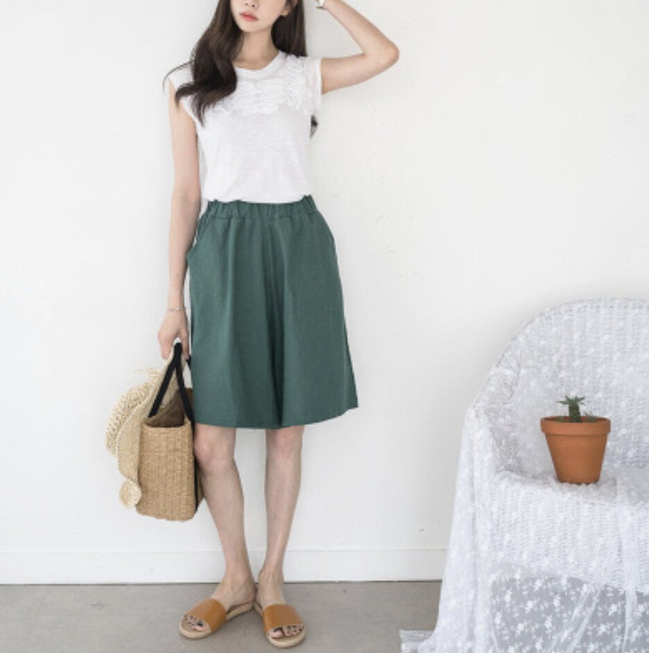 NEW! 新作 レディース 無地 カジュアルパンツ ワイドパンツ BQ92拍卖