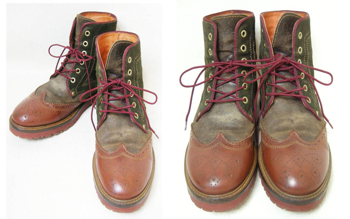 ■Danner【ダナー】バイカラー カーキ×ブラウン ブーツ US8 (26cm)■拍卖