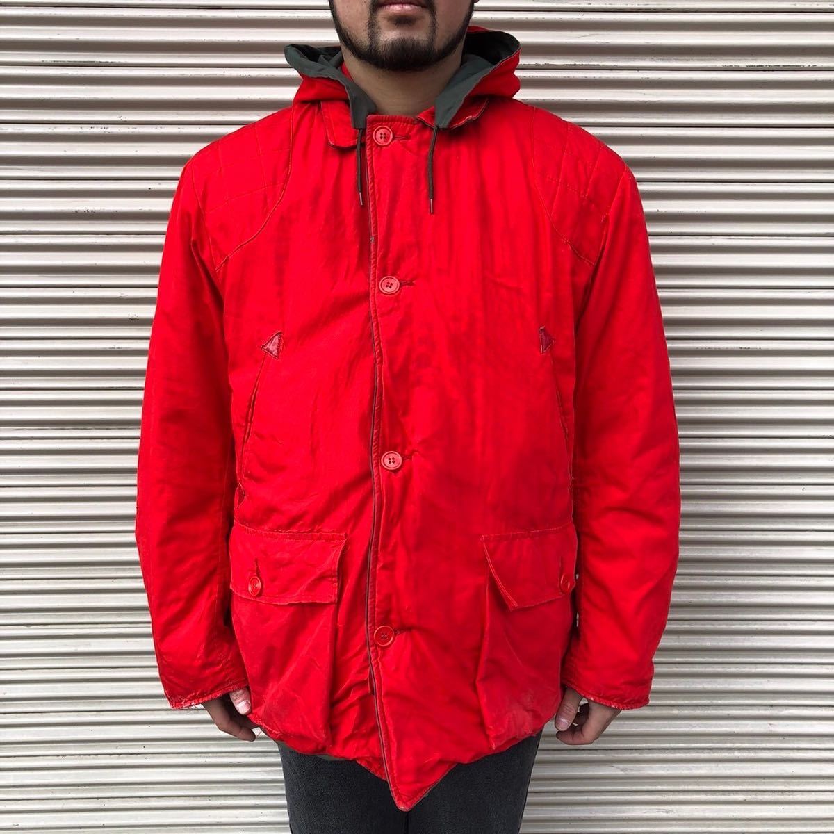 80s カナダ製 民間 B-9 タイプ フライト ハンティング ジャケット ミリタリー リバーシブル ヴィンテージ ミリタリー 70s レッド 赤色拍卖