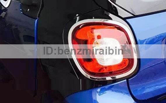カバー ベンツ スマート フォーツー 2015 2016 2017 2018 テール リア ライト ランプ フレーム パネル 2個 トリム拍卖