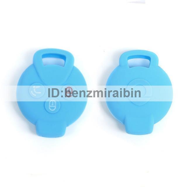 ベンツ Mercedes Benz Smart Fortwo Forfour 3ボタン キー カバー ソフトタイプ 水色 1個拍卖