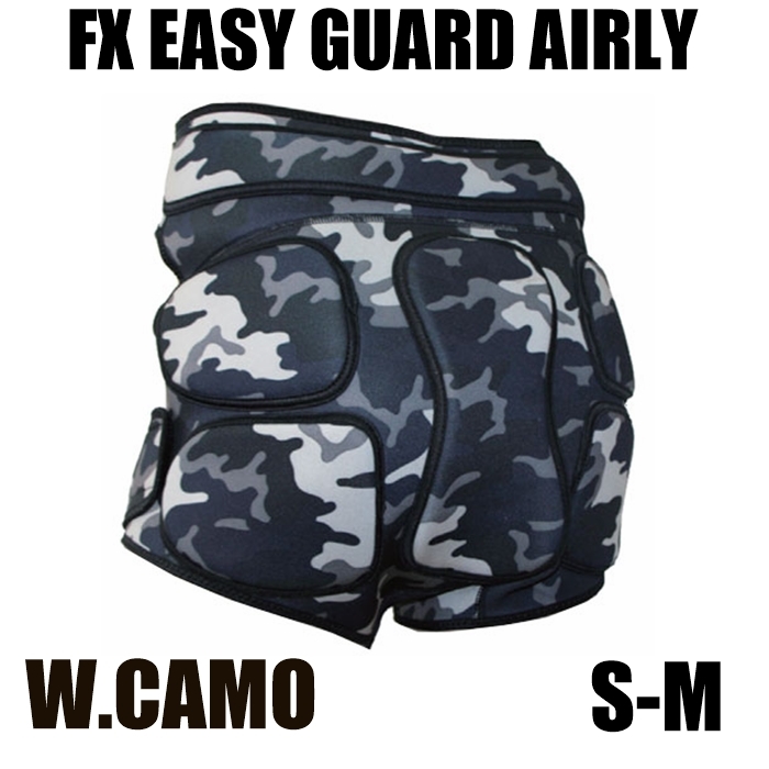 NEO FXイージーガード エアリー 030 Wカモ S~M ヒッププロテクター お尻パッド スノーボード・スケボーなどに拍卖