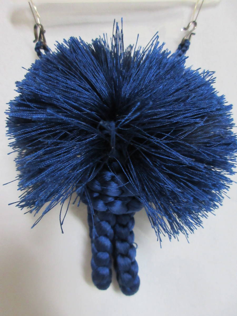 ☆ 箪笥の整理 正絹 男物 羽織紐 紺 切房拍卖