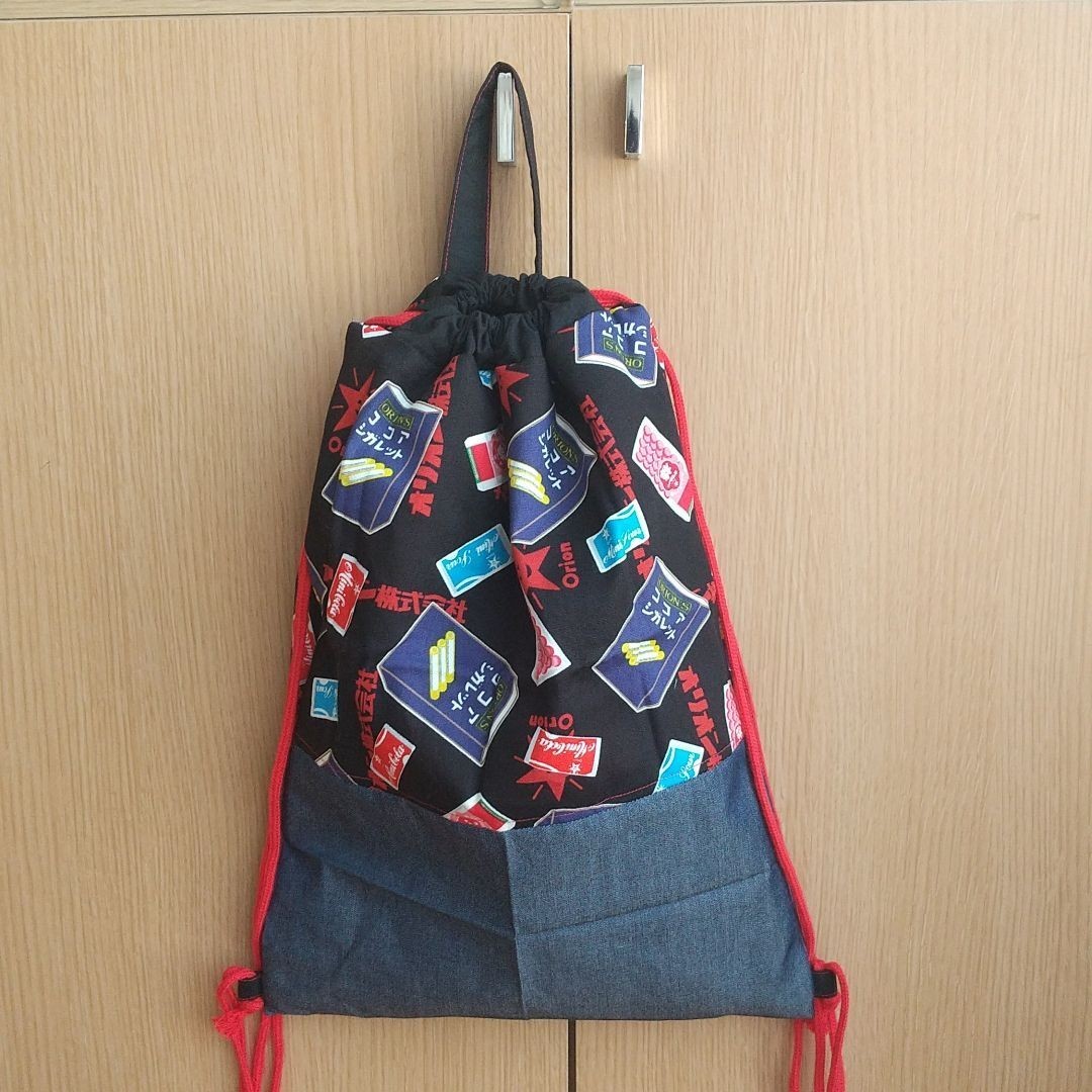 ハンドメイド 体操着袋 体操着入れ 巾着 リュック 男女兼用 体操服入れ 体操服袋拍卖