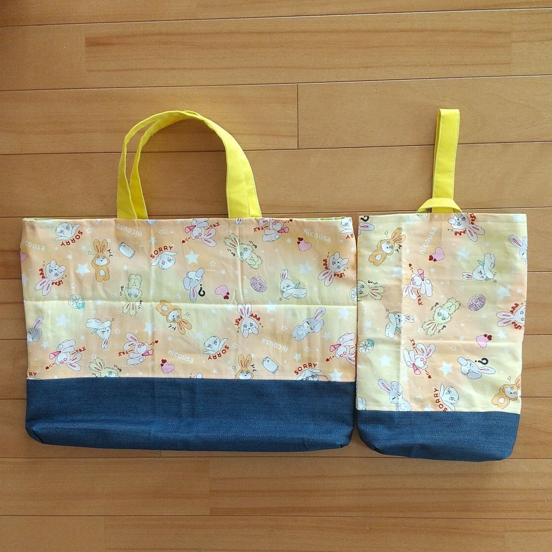 レッスンバッグ 手さげかばん シューズ袋 女の子 2点セット拍卖