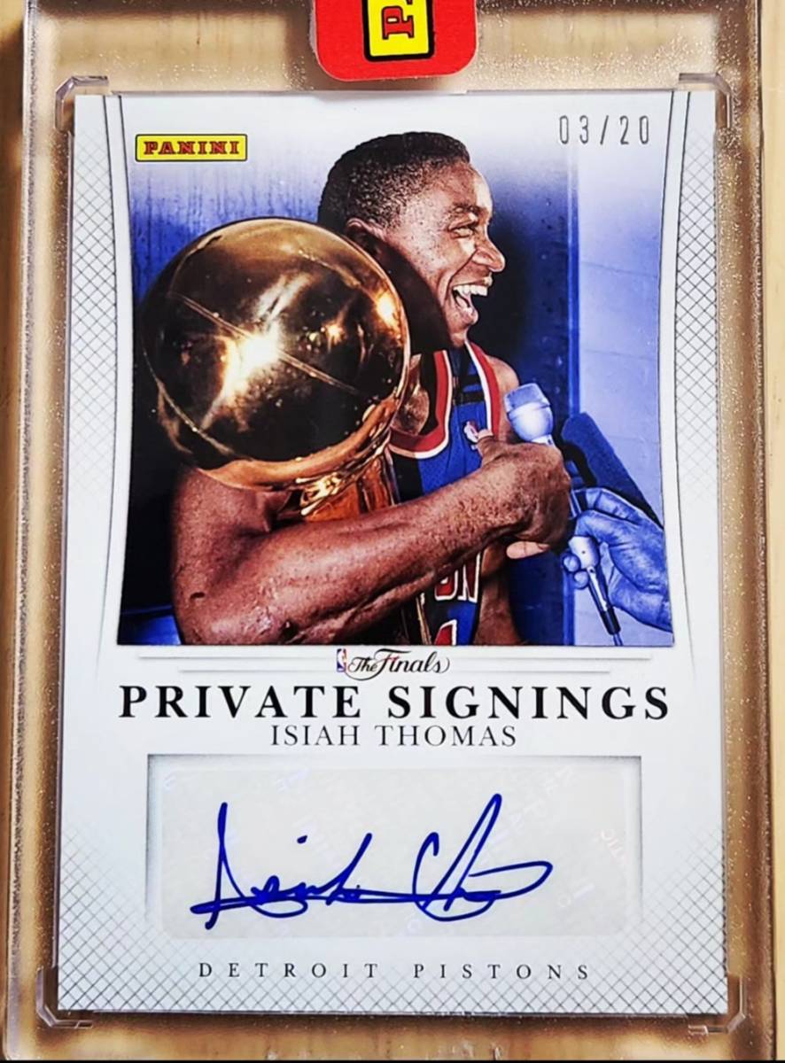 超レア 20枚限定 SP サイン 2013 -14 Panini Private Signings ISIAH THOMAS Auto ( /20)/ アイザイア トーマス Autograph (2x NBA Champ)拍卖