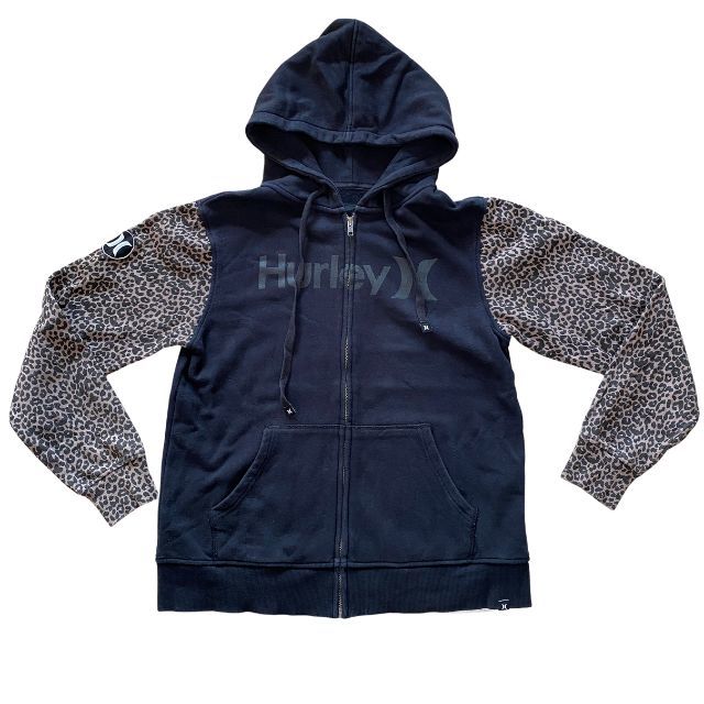 ハーレー ムラサキスポーツ別注 ジップパーカー フーディースウェット Hurley ビッグロゴ デカロゴ レオパード ヒョウ柄アーム 雅瀬258拍卖