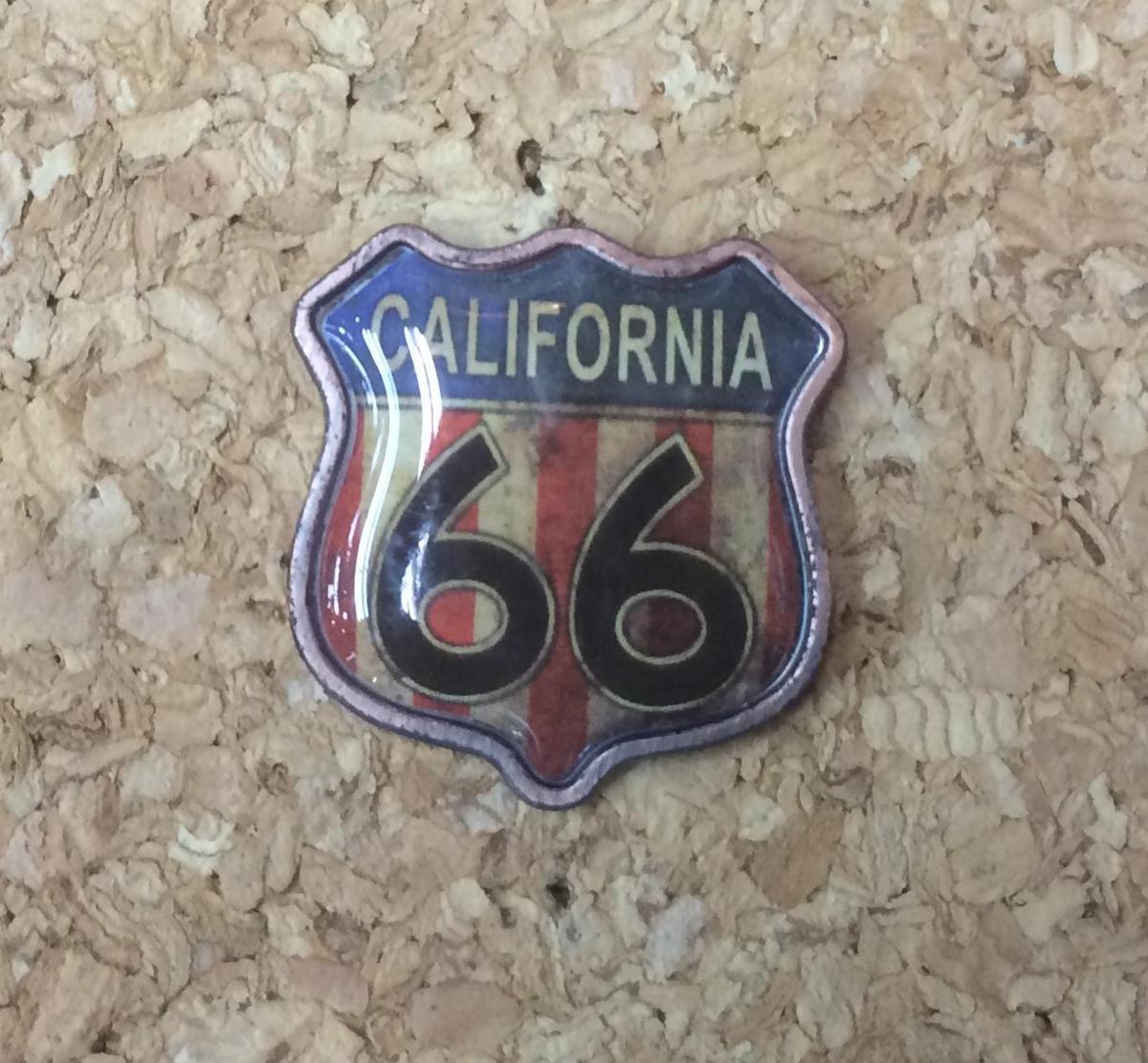 【ネコポス便発送なら送料無料】 MOTHER ROAD ROUTE 66 ピンズ(ピンバッジ) CALIFORNIA拍卖