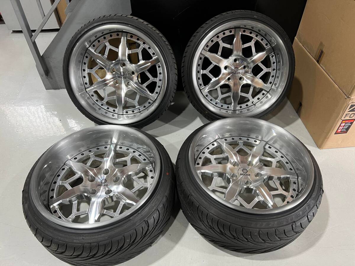 BROCADE/ブロケイド BL18 18×10.5J -12 5H-112 タイヤ付き4本セット中古品 拍卖