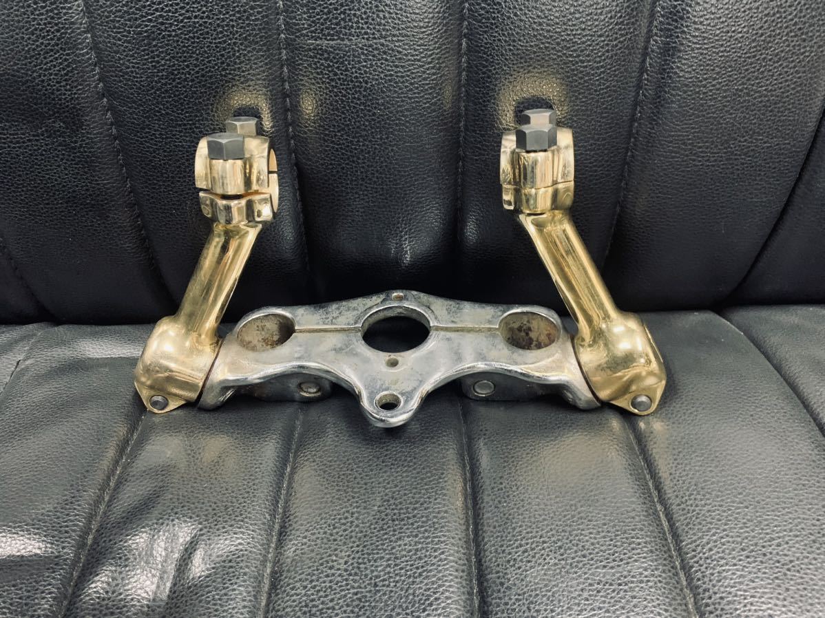 純正スプリンガー トップブリッジ ナロー カニライザー ナックル パン ショベル WL ビンテージ ブラスメッキ ヘリングス拍卖