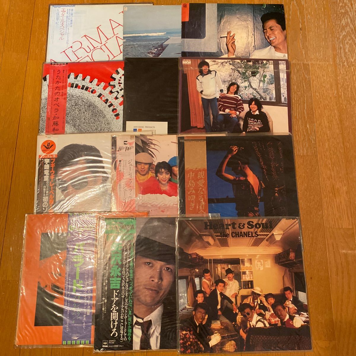 レコード まとめ売り 中島みゆき 矢沢永吉 加藤和彦 水谷豊 シャネルズ ジューシーフルーツ 宇崎竜童 久保田早紀など 昭和レトロ拍卖