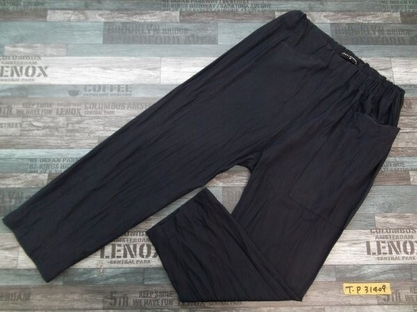 BEATINGHEART レディース ビッグポケット付き 薄手 イージーパンツ 紺拍卖