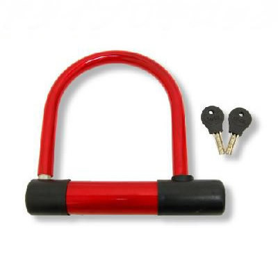 【送料一律185円】 U字ロック ワイドタイプ レッド バイクの盗難防止 Uロック バイク スクーター 自転車 オートバイ スーパーロック拍卖