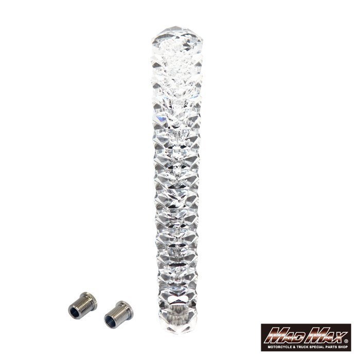 トラック用品 シフトノブ スパーク 300mm クリア 12*1.25 変換アダプター付/スーパーグレート ファイター キャンター【送料800円】拍卖