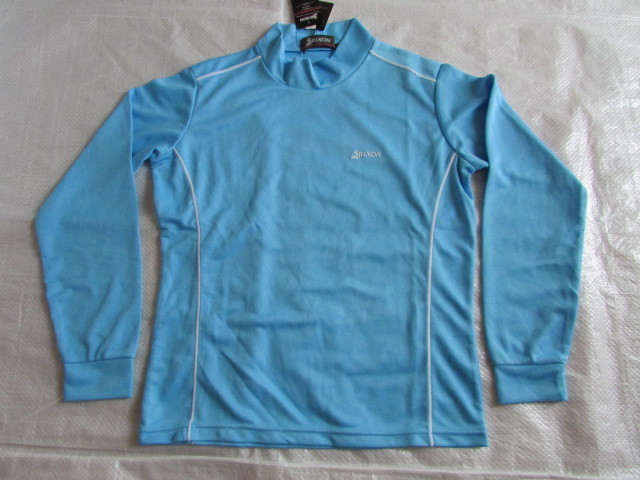 ウイメンズ Lサイズ 未使用 タグ付き 右袖口引っ掛け有り スリクソン 長袖 Tシャツ ロンT ジャケット サックス系 サイズ 154~162cm SRIXON拍卖