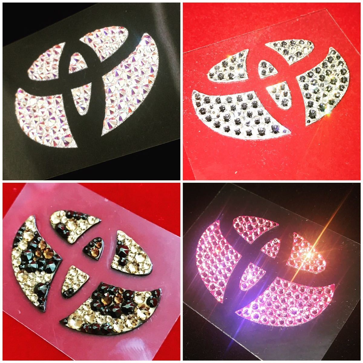 ステアリングエンブレム背面シート☆スワロフスキー施工(トヨタ)拍卖