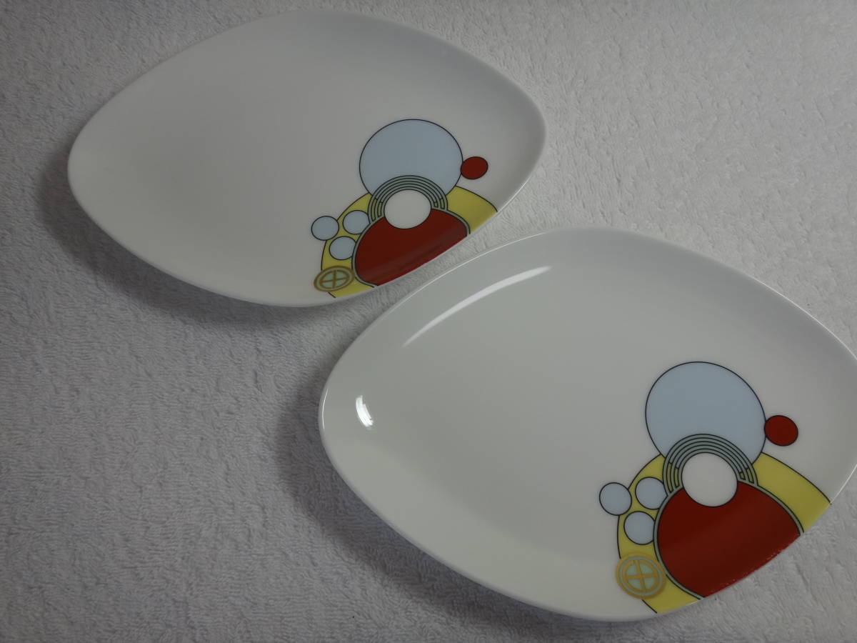 帝国ホテル 菱形プレート ペアセット (フランクロイドライトxノリタケ)箱無拍卖