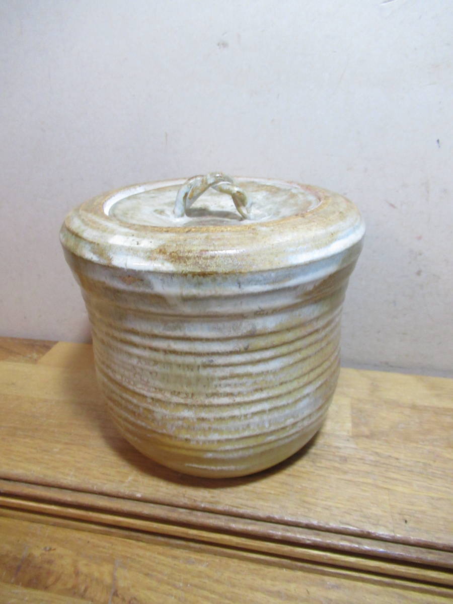 黄瀬戸釉 水指 箱無し 作者不詳 中古茶道具(やきもの 民藝陶器 拍卖