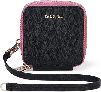 ○★新品未使用 Paul Smith (ポールスミス) ダブルジップラウンドファスナー ストラップ付ミニコインケース ブラック★○拍卖
